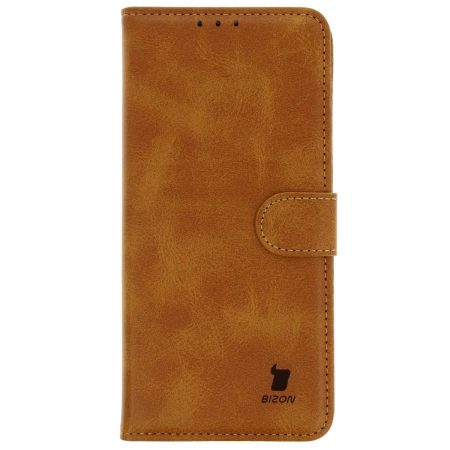 Etui z klapką Bizon Case Pocket do Oppo Reno13, brązowe