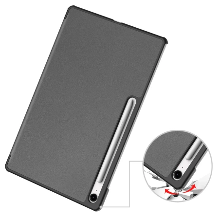 Etui z klapką Bizon Case Tab Croc do Galaxy Tab S10 FE Plus, szare