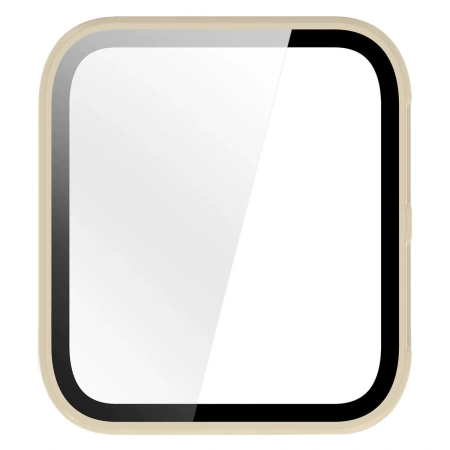 Etui ze szkłem do zegarka Bizon Case Watch Adamo do Garmin Venu X1, beżowe