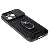 Etui Bizon Case CamShield Ring do iPhone 15 Pro, czarne