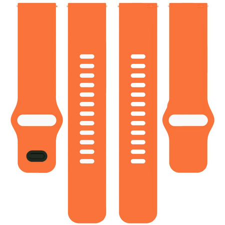 Pasek silikonowy do smartwatcha, Bizon Strap Watch Silicone Pro H, Quick Release 22 mm, pomarańczowy
