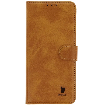Etui z klapką Bizon Case Pocket do Motorola Edge 60 Fusion / 60, brązowe