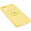 Etui Bizon Case Silicone Ring do OPPO A74 5G / A54 5G, żółte