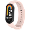 Silikonowy pasek Bizon Strap Watch Silicone do Xiaomi Smart Band 9 / 9 NFC / 8, jasnoróżowy