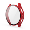 Etui Bizon Case+Glass do Galaxy Watch 5 44mm, czerwone
