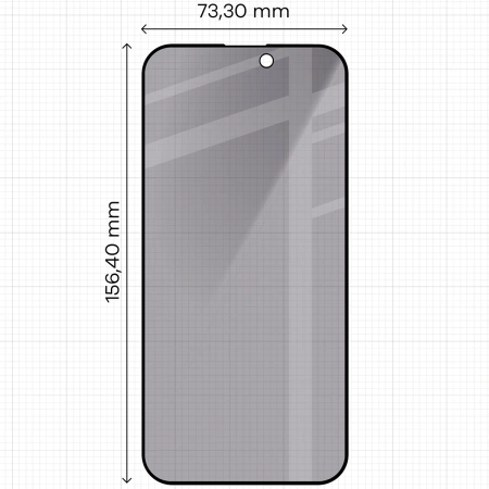 Prywatyzujące szkło hartowane Bizon Glass Edge Shadow Duo do iPhone 15 Pro Max, przyciemniane z czarną ramką, 2 sztuki