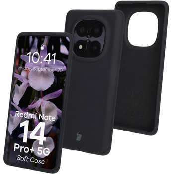 Silikonowe etui Bizon Soft Case do Xiaomi Redmi Note 14 Pro Plus 5G, czarne