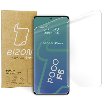 Folia hydrożelowa na ekran Bizon Glass Hydrogel Front do Xiaomi Poco F6, 2 sztuki