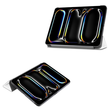 Etui Bizon Case Tab Croc do iPad Pro 11" 2025 / 2024, białe