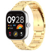 Pasek ze stali nierdzewnej Bizon Strap Watch Aura do  Xiaomi Redmi Watch 5/4 / Smart Band 9/8 Pro, złoty