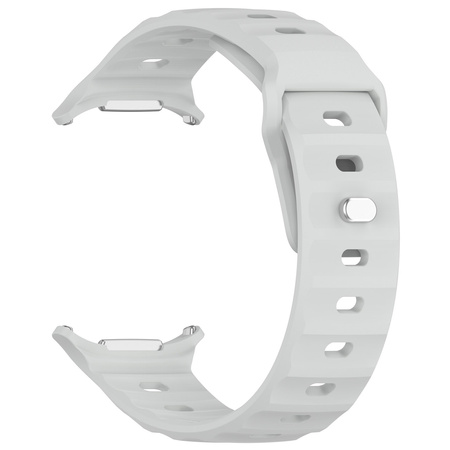 Silikonowy pasek Bizon Strap Watch Silicone G do Galaxy Watch Ultra 2 / 1, jasnoszary