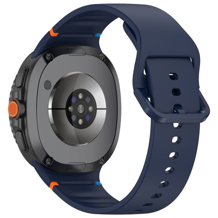 Silikonowy pasek Bizon Strap Watch Silicone G do Galaxy Watch 8 40 mm / 44 mm / 8 Classic 46 mm, granatowy