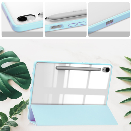 Etui Bizon Case Tab Clear Matt do Galaxy Tab S10 Lite / S9 / S9 FE, błękitne