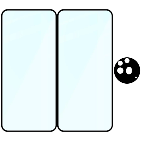 2x Szkło + szybka na aparat Bizon Edge 2 Pack do Nothing Phone (3a) Pro