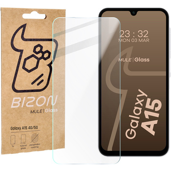 Elastyczne szkło hybrydowe Bizon Glass Mule do Galaxy A15 4G/5G