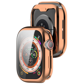 Etui Bizon Case Watch Felipe do Apple Watch 10 (42mm), różowozłote