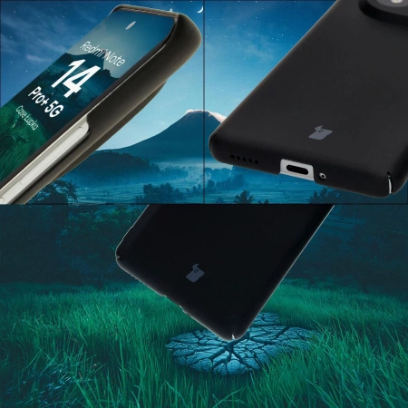 Etui Bizon Case Łupka do Xiaomi Redmi Note 14 Pro Plus 5G, czarne
