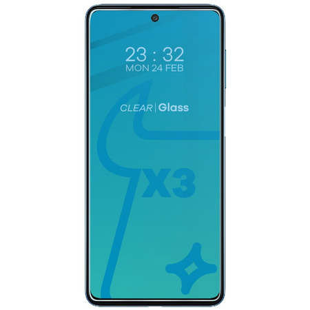 3x Szkło hartowane + szybka na aparat Bizon Glass Clear Pack do Galaxy M52