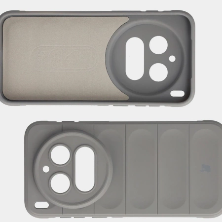 Pancerne etui Bizon Case Tur do Vivo X300 Pro, jasnoszare