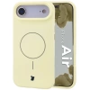 Silikonowe etui z pierścieniem magnetycznym Bizon Soft Case Magnetic do iPhone Air, jasnożółte