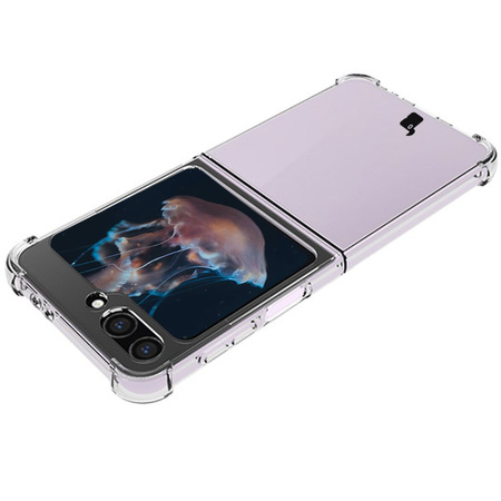 Elastyczne etui Bizon Case Salpa do Galaxy Z Flip7 FE / Z Flip6, przezroczyste