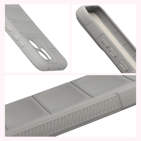 Pancerne etui Bizon Case Tur do Oppo Reno 14 F / 14 FS, jasnoszare