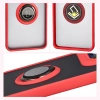 Etui z uchwytem na palec Bizon Case Hybrid Ring do Google Pixel 10 / 10 Pro, przydymione z czerwoną ramką