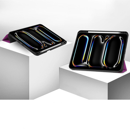 Etui Bizon Case Tab Lizard do iPad Pro 11" 2025 / 2024, ciemnofioletowe