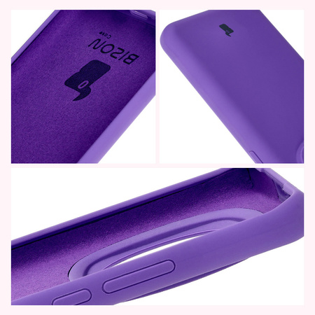 Silikonowe etui Bizon Soft Case do Honor Magic6 Pro, fioletowe