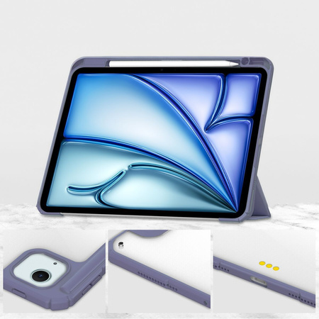 Etui Bizon Case Tab Clear Matt do iPad Air 13" 2025 / 2024, lawendowe