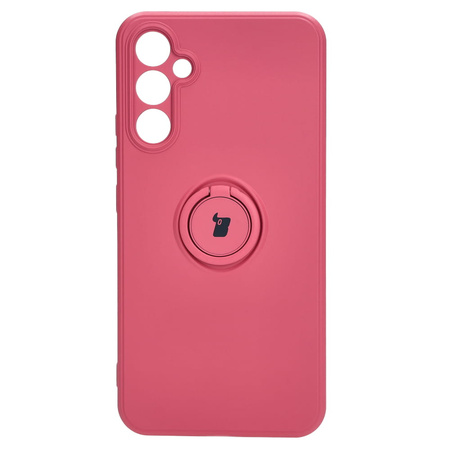 Etui Bizon Case Silicone Ring Sq do Samsung Galaxy A34 5G, brudny róż