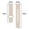 Pasek silikonowy do smartwatcha, Bizon Strap Watch Silicone Pro H, Quick Release 22 mm, beżowy