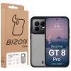 Etui Bizon Case Angelo do Realme GT 8 Pro, przydymione z czarną ramką