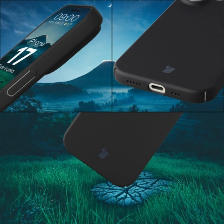 Etui Bizon Case Łupka do iPhone 17, czarne
