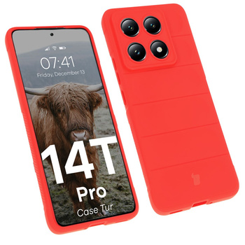 Pancerne etui Bizon Case Tur do Xiaomi 14T Pro, czerwone
