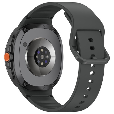 Silikonowy pasek Bizon Strap Watch Silicone G do Galaxy Watch 8 40 mm / 44 mm / 8 Classic 46 mm, szary