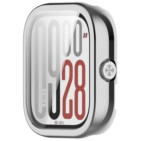 Etui z osłoną ekranu Bizon Case Watch Felipe do Xiaomi Redmi Watch 5, srebrne