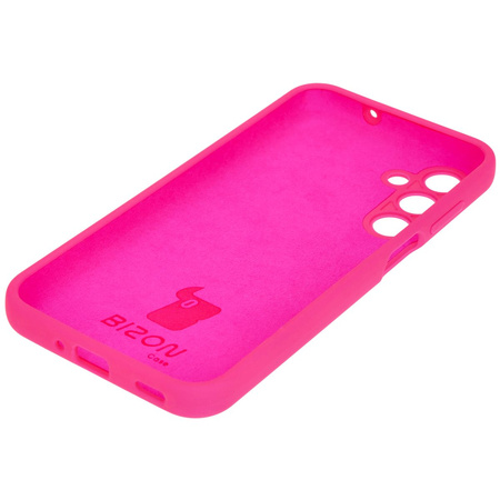 Silikonowe etui Bizon Soft Case do Galaxy M35 5G, neonowo-różowe