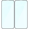 Szkło hartowane Bizon Glass Edge Duo do iPhone 15 Pro Max, czarna ramka, 2 sztuki