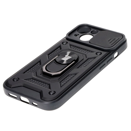 Etui Bizon Case CamShield Ring do Apple iPhone 15, czarne