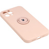 Etui Bizon Case Silicone Ring do iPhone 12 Pro, jasnoróżowe