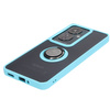 Etui z uchwytem na palec Bizon Case Hybrid Ring do Oppo Reno11 F 5G, przydymione z jasnoniebieską ramką