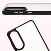 Etui Bizon Case Angelo do Galaxy S25 Edge, półprzezroczyste z czarną ramką