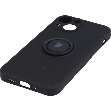 Etui Bizon Case Silicone Ring do iPhone 13 Mini, czarne