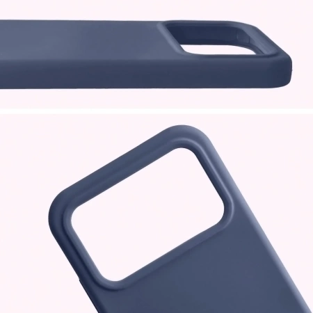 Silikonowe etui Bizon Soft Case do Xiaomi POCO F8 Pro, ciemnoniebieskie