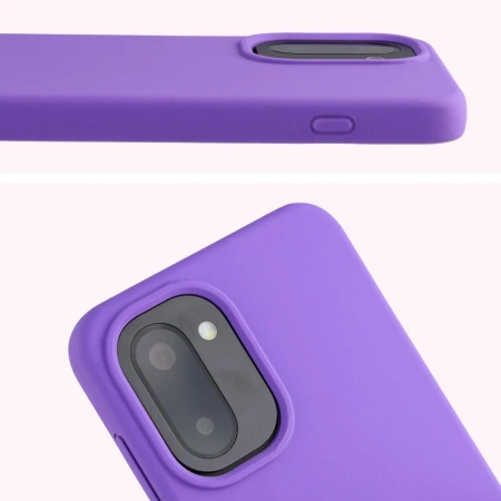 Silikonowe etui Bizon Soft Case do OnePlus 15R, fioletowe