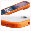 Etui Bizon Case Angelo do iPhone Air, półprzezroczyste z pomarańczową ramką