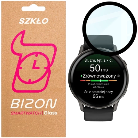 Szkło hybrydowe Bizon Glass Watch Edge Hybrid dla Garmin Venu 4 45 mm, czarne