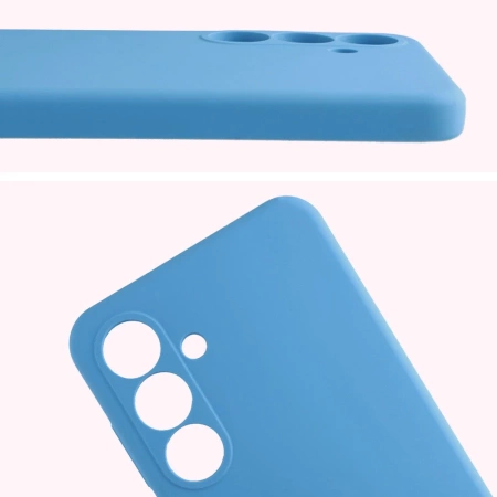 Silikonowe etui Bizon Soft Case do Galaxy S25 FE, niebieskie