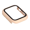 Etui ze szkłem do zegarka Bizon Case+Glass Watch do Apple Watch SE 3 / SE 2 / SE / 6 / 5 / 4 (44 mm), matowe różowe